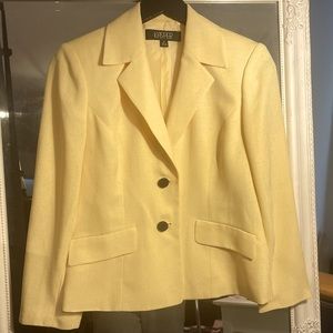 Kasper Yellow Two button blazer - size 4
